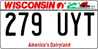 WI license plate 279UYT