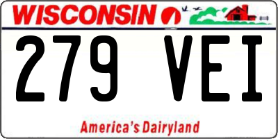 WI license plate 279VEI