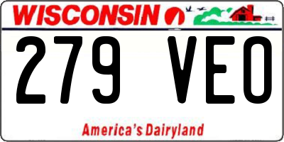 WI license plate 279VEO