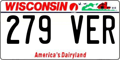 WI license plate 279VER
