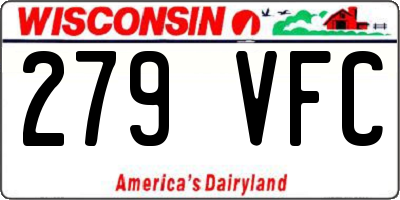WI license plate 279VFC