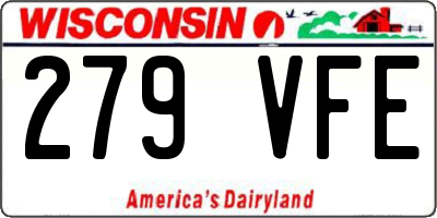 WI license plate 279VFE