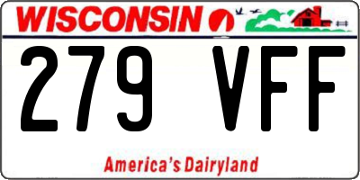 WI license plate 279VFF