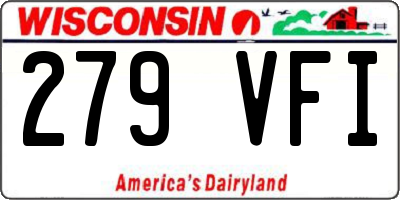 WI license plate 279VFI