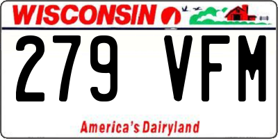 WI license plate 279VFM
