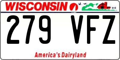 WI license plate 279VFZ