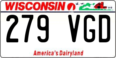 WI license plate 279VGD