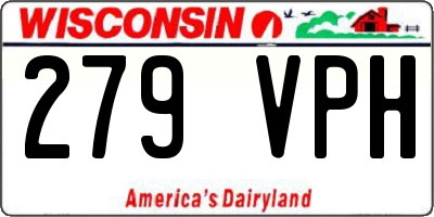 WI license plate 279VPH