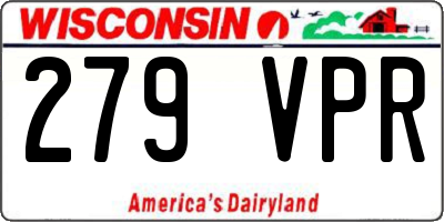 WI license plate 279VPR