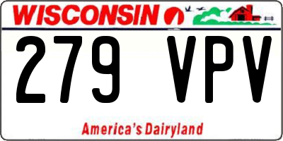 WI license plate 279VPV
