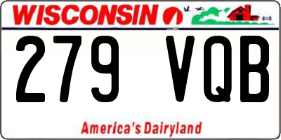 WI license plate 279VQB