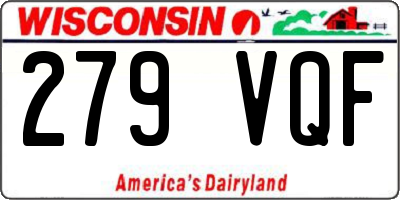 WI license plate 279VQF