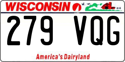 WI license plate 279VQG