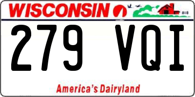 WI license plate 279VQI