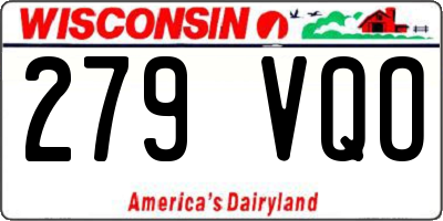 WI license plate 279VQO