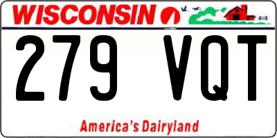 WI license plate 279VQT
