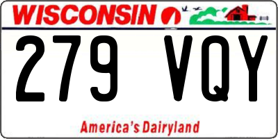 WI license plate 279VQY