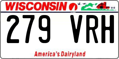 WI license plate 279VRH