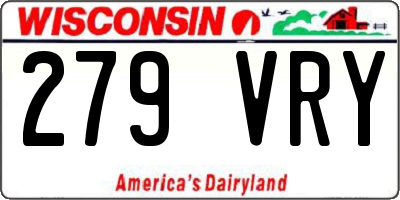 WI license plate 279VRY