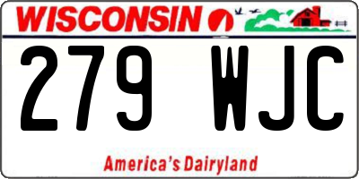 WI license plate 279WJC