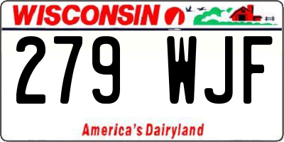 WI license plate 279WJF