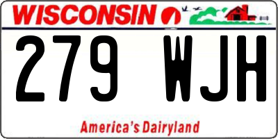 WI license plate 279WJH