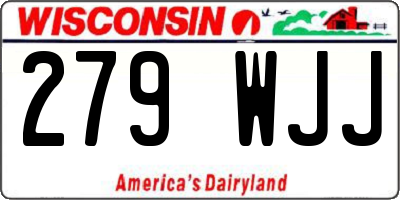WI license plate 279WJJ