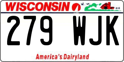 WI license plate 279WJK