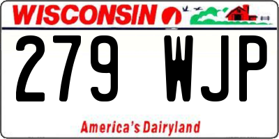 WI license plate 279WJP