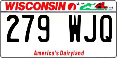WI license plate 279WJQ