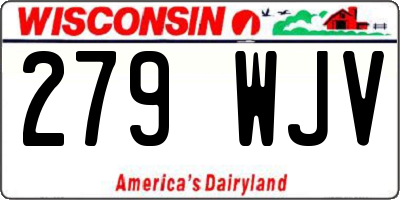 WI license plate 279WJV