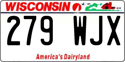 WI license plate 279WJX