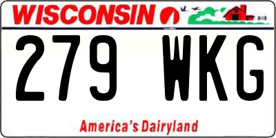 WI license plate 279WKG