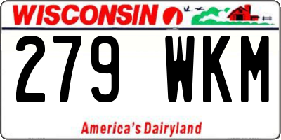 WI license plate 279WKM