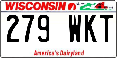 WI license plate 279WKT