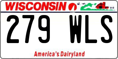WI license plate 279WLS
