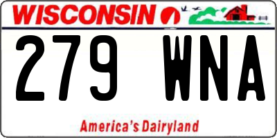 WI license plate 279WNA