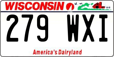 WI license plate 279WXI