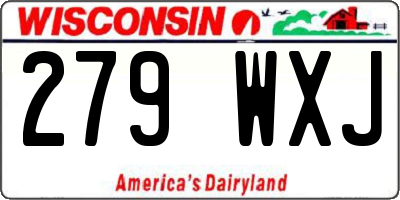 WI license plate 279WXJ