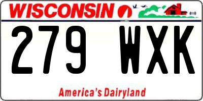 WI license plate 279WXK