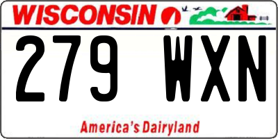 WI license plate 279WXN