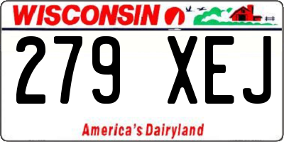 WI license plate 279XEJ