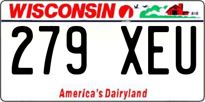 WI license plate 279XEU