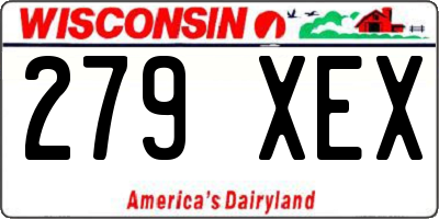 WI license plate 279XEX