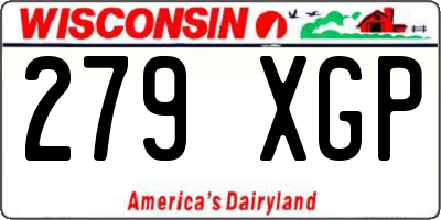 WI license plate 279XGP