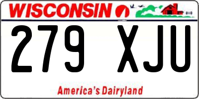WI license plate 279XJU