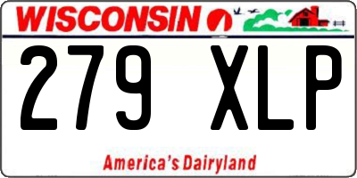 WI license plate 279XLP
