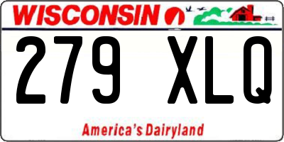 WI license plate 279XLQ
