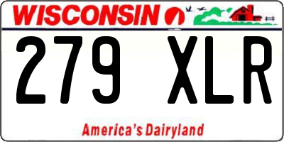 WI license plate 279XLR