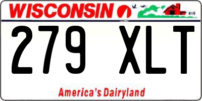 WI license plate 279XLT